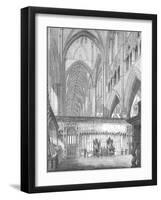'The Nave, Westminster Abbey, looking West from St. Edward's Chapel', 1845-John Jackson-Framed Giclee Print