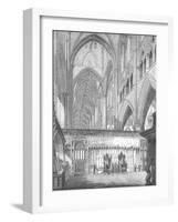 'The Nave, Westminster Abbey, looking West from St. Edward's Chapel', 1845-John Jackson-Framed Giclee Print