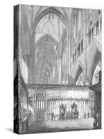 'The Nave, Westminster Abbey, looking West from St. Edward's Chapel', 1845-John Jackson-Stretched Canvas