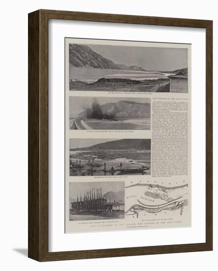 The Navigation of the Danube, the Opening of the Iron Gates-null-Framed Giclee Print