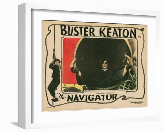 The Navigator, Buster Keaton, 1924-null-Framed Art Print