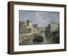 The Naviglio Canal Near the Church of San Marco, 1830-Angelo Inganni-Framed Giclee Print