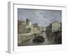 The Naviglio Canal Near the Church of San Marco, 1830-Angelo Inganni-Framed Giclee Print