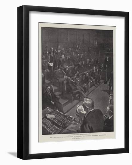 The Navy Estimates in the House of Commons, Mr Goschen's Statement Interrupted-Sydney Prior Hall-Framed Giclee Print