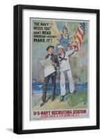 The Navy Needs You! Recruiting Poster-null-Framed Giclee Print