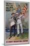 The Navy Needs You! U.S. Navy Recruiting Station Poster-James Montgomery Flagg-Mounted Premium Giclee Print