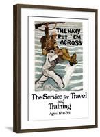 The Navy Put 'Em Across, c.1918-Henry Reuterdahl-Framed Art Print