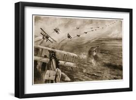 The Navy's 'Wild Ducks': the Start of the First of the Great Air-Raids on the Zeebrugge-Ostend-English School-Framed Giclee Print