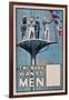 The Navy Wants Men', WWI Recruitment Poster-null-Framed Giclee Print