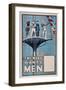 The Navy Wants Men', WWI Recruitment Poster-null-Framed Giclee Print