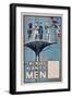 The Navy Wants Men', WWI Recruitment Poster-null-Framed Giclee Print