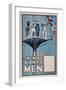 The Navy Wants Men', WWI Recruitment Poster-null-Framed Giclee Print