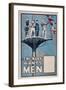 The Navy Wants Men', WWI Recruitment Poster-null-Framed Giclee Print