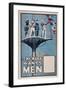 The Navy Wants Men', WWI Recruitment Poster-null-Framed Giclee Print