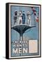 The Navy Wants Men', WWI Recruitment Poster-null-Framed Stretched Canvas