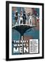 The Navy Wants Men-Mortimer Co-Framed Art Print