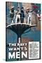 The Navy Wants Men-Mortimer Co-Stretched Canvas