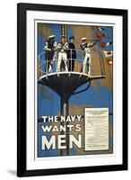 The Navy Wants Men-null-Framed Giclee Print