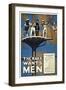 The Navy Wants Men-null-Framed Giclee Print