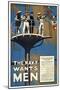 The Navy Wants Men-null-Mounted Giclee Print