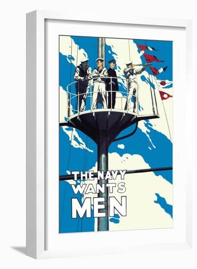 The Navy Wants Men-null-Framed Art Print