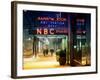 The NBC Studios in the New York City in the Snow at Night-Philippe Hugonnard-Framed Photographic Print