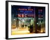 The NBC Studios in the New York City in the Snow at Night-Philippe Hugonnard-Framed Photographic Print