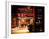 The NBC Studios in the New York City in the Snow at Night-Philippe Hugonnard-Framed Photographic Print