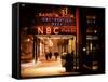 The NBC Studios in the New York City in the Snow at Night-Philippe Hugonnard-Framed Stretched Canvas