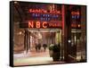 The NBC Studios in the New York City in the Snow at Night-Philippe Hugonnard-Framed Stretched Canvas