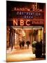 The NBC Studios in the New York City in the Snow at Night-Philippe Hugonnard-Mounted Photographic Print