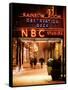 The NBC Studios in the New York City in the Snow at Night-Philippe Hugonnard-Framed Stretched Canvas