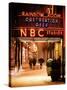 The NBC Studios in the New York City in the Snow at Night-Philippe Hugonnard-Stretched Canvas