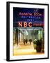 The NBC Studios in the New York City in the Snow at Night-Philippe Hugonnard-Framed Photographic Print