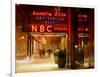 The NBC Studios in the New York City in the Snow at Night-Philippe Hugonnard-Framed Photographic Print