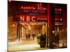 The NBC Studios in the New York City in the Snow at Night-Philippe Hugonnard-Mounted Photographic Print