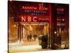 The NBC Studios in the New York City in the Snow at Night-Philippe Hugonnard-Stretched Canvas