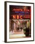 The NBC Studios in the New York City in the Snow at Night-Philippe Hugonnard-Framed Photographic Print