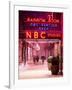 The NBC Studios in the New York City in the Snow at Night-Philippe Hugonnard-Framed Photographic Print