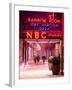 The NBC Studios in the New York City in the Snow at Night-Philippe Hugonnard-Framed Photographic Print