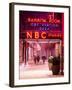 The NBC Studios in the New York City in the Snow at Night-Philippe Hugonnard-Framed Photographic Print