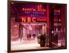 The NBC Studios in the New York City in the Snow at Night-Philippe Hugonnard-Framed Photographic Print