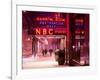 The NBC Studios in the New York City in the Snow at Night-Philippe Hugonnard-Framed Photographic Print