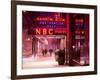 The NBC Studios in the New York City in the Snow at Night-Philippe Hugonnard-Framed Photographic Print