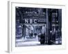 The NBC Studios in the New York City in the Snow at Night-Philippe Hugonnard-Framed Photographic Print
