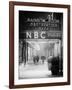 The NBC Studios in the New York City in the Snow at Night-Philippe Hugonnard-Framed Photographic Print