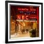 The NBC Studios in the New York City in the Snow at Night-Philippe Hugonnard-Framed Photographic Print