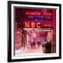 The NBC Studios in the New York City in the Snow at Night-Philippe Hugonnard-Framed Photographic Print