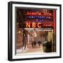 The NBC Studios in the New York City in the Snow at Night-Philippe Hugonnard-Framed Photographic Print