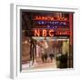 The NBC Studios in the New York City in the Snow at Night-Philippe Hugonnard-Framed Photographic Print